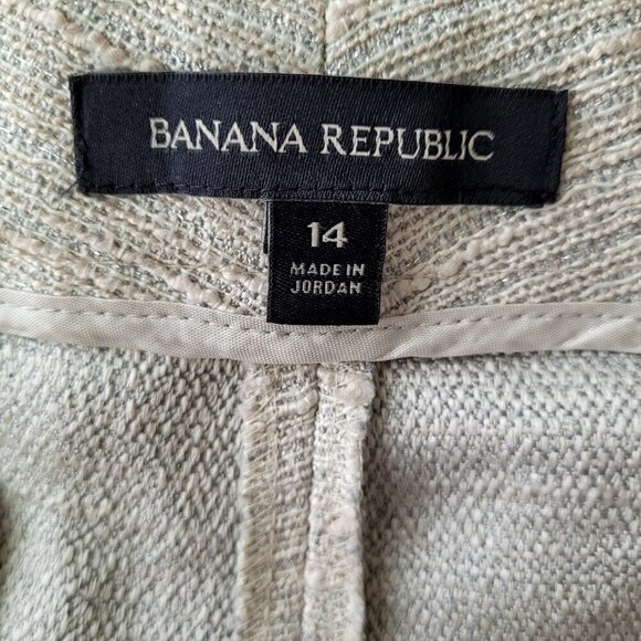 NWOT Banana Republic Cream Ryan Tweed Metallic Fringe Detail Shorts - Picture 6 of 10